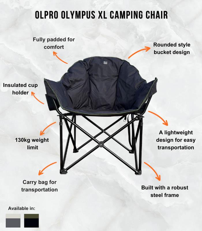 Olympus XL Green Trim Camping Chair