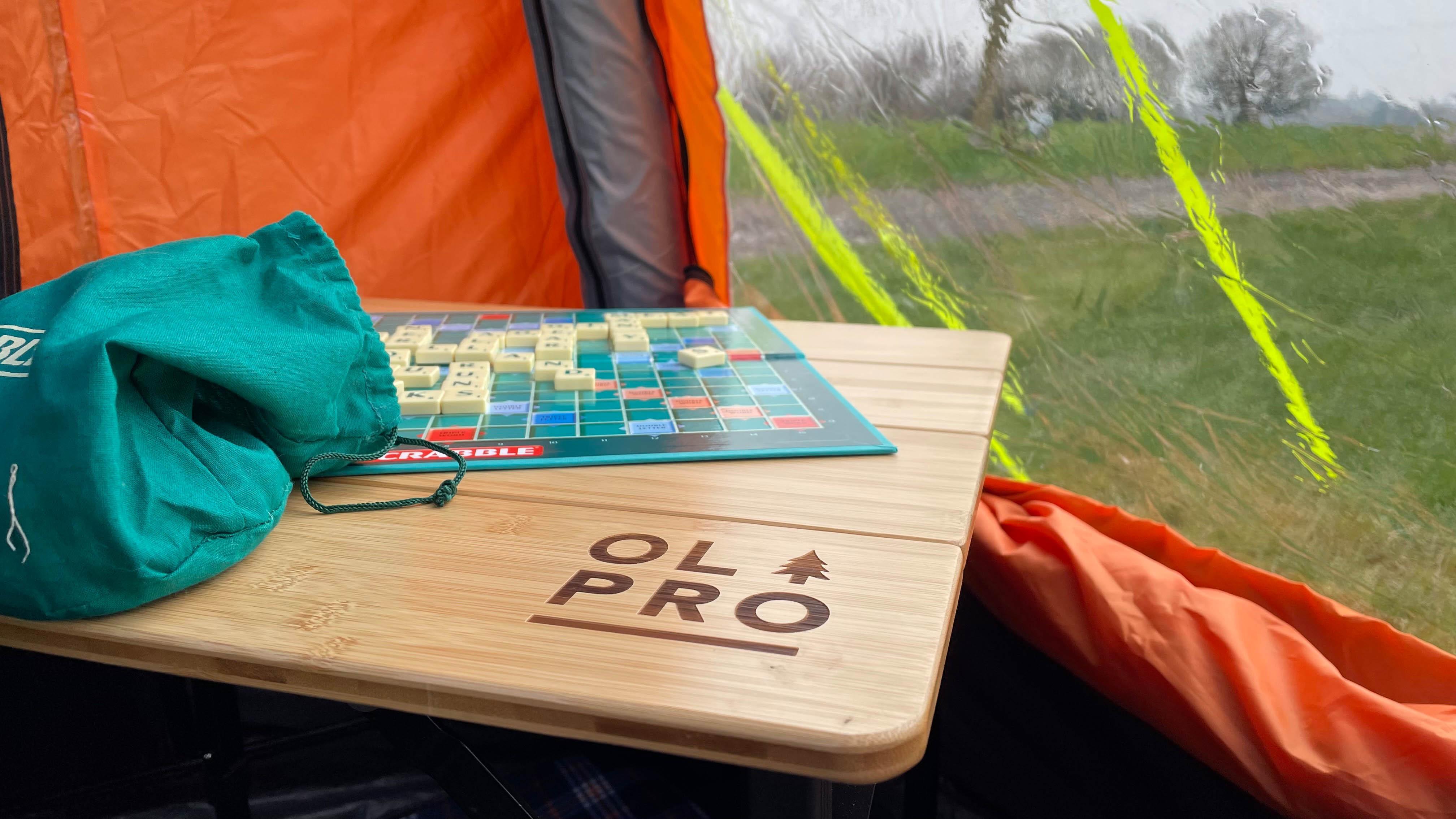 Bamboo Camping Table 4 Folding 80cm x 60cm