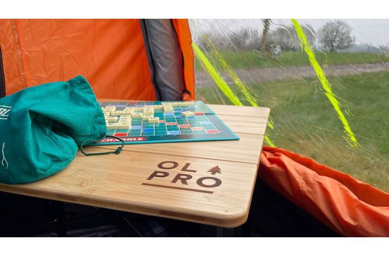 Bamboo Camping Table 4 Folding 80cm x 60cm Bamboo Camping Table 4 Folding 80cm x 60cm