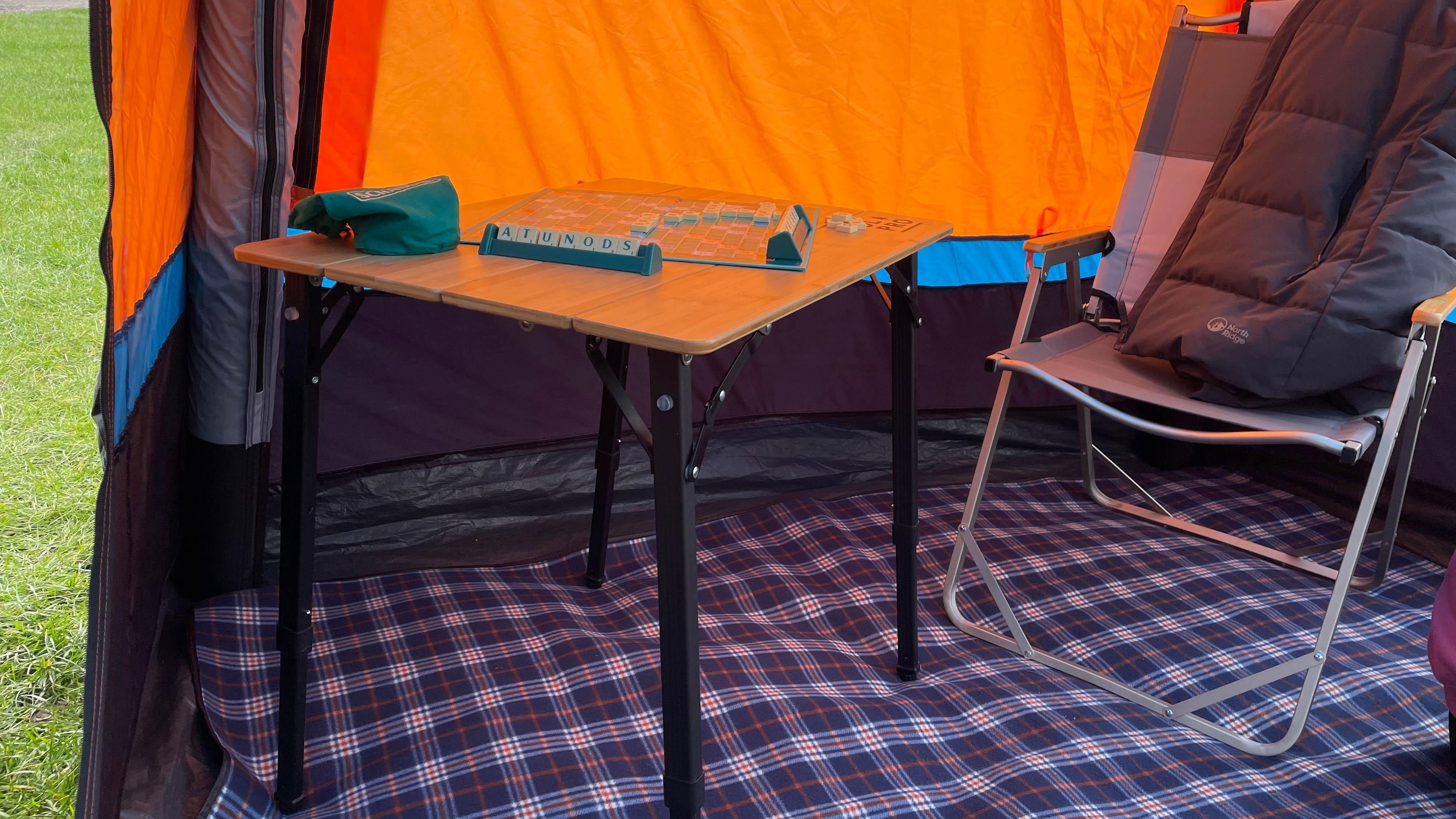 Bamboo Camping Table 4 Folding 80cm x 60cm