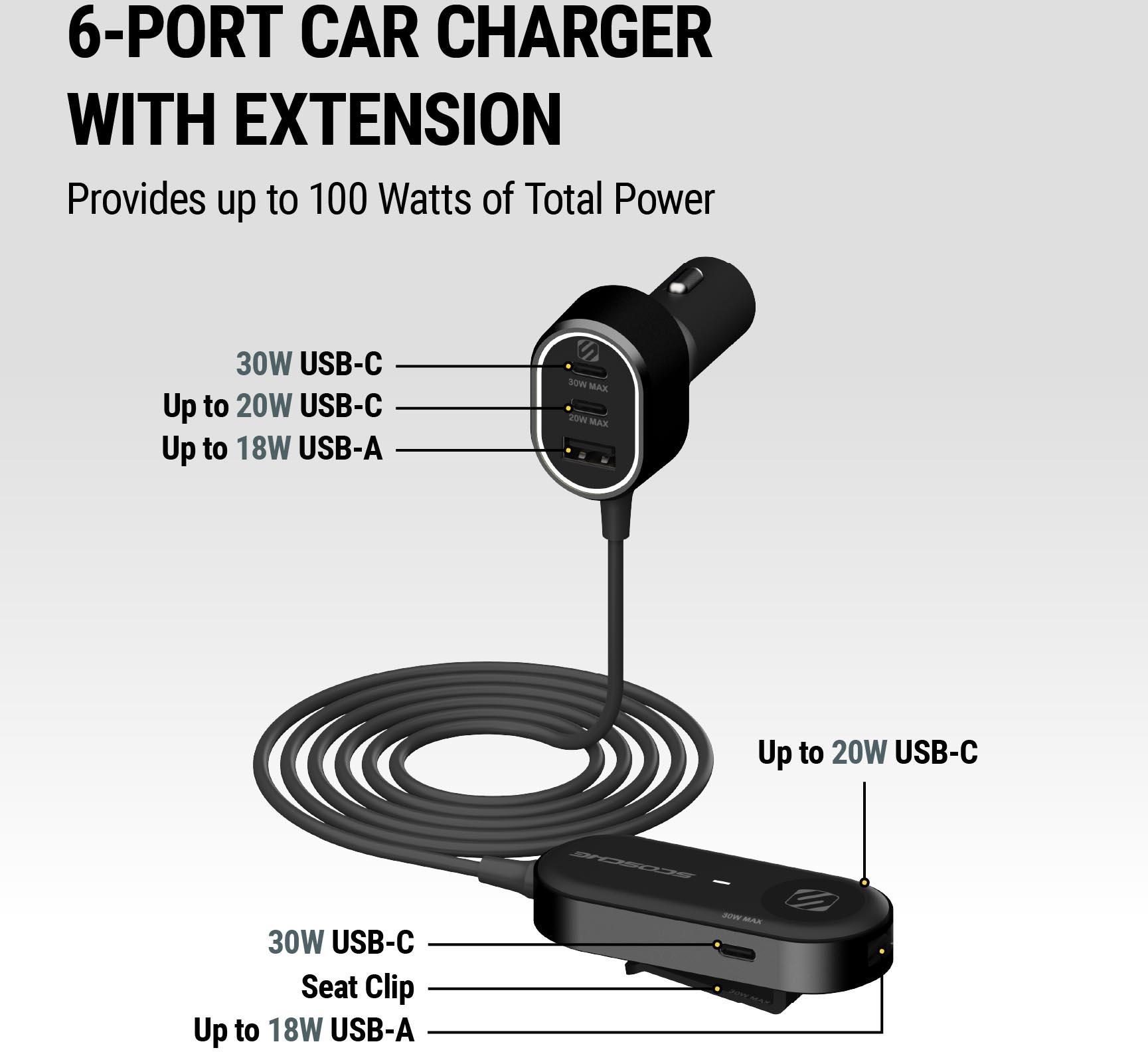 Scosche 100W Multi Car Charger