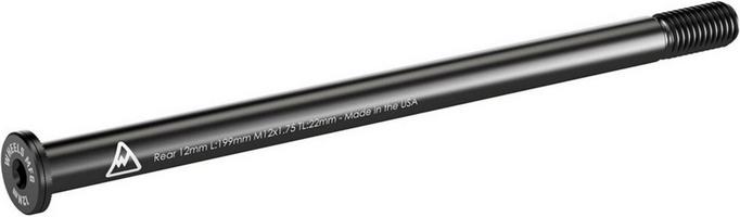 Halfords Wheels Manufacturing 12mm Rear Thru Axle - Flat Washer 199mm, M12x1.75x22mm | Extra 8% off for BC Members