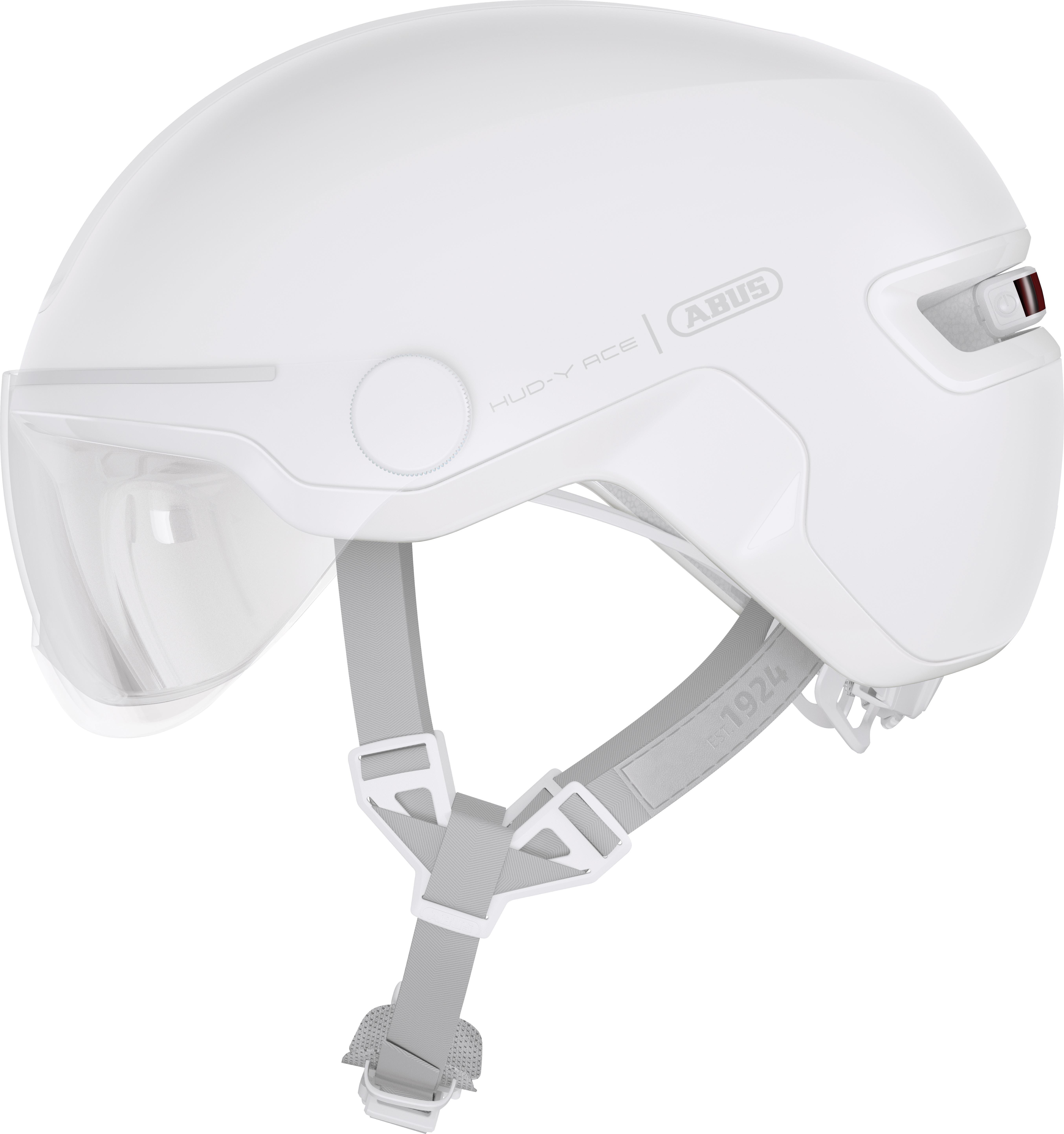 Halfords Abus ABUS HUD-Y Ace City Helmet, Pure White, L | Extra 8% off for BC Members