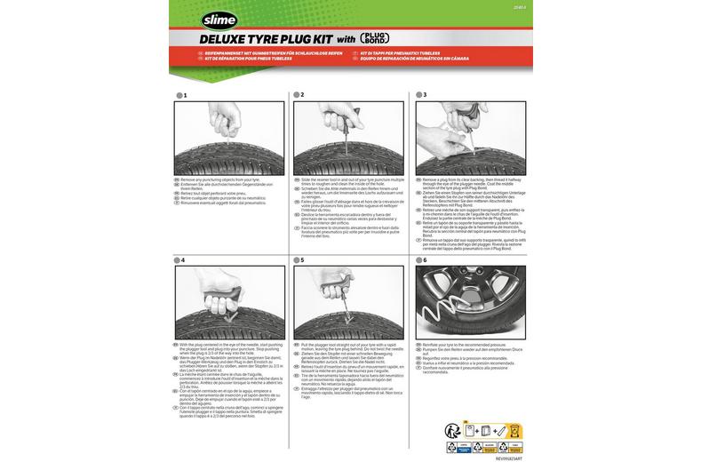 Slime Deluxe Tyre Repair Plug Kit Slime Deluxe Tyre Repair Plug Kit