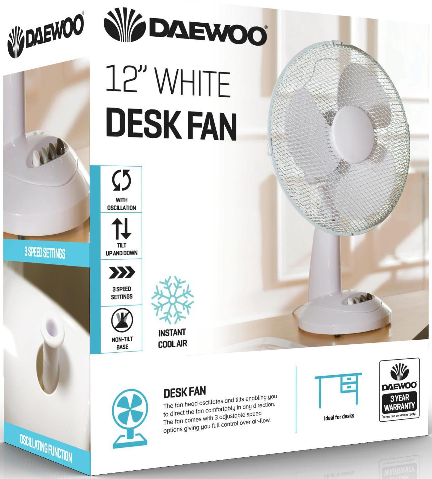 DAEWOO 12" Desk Fan