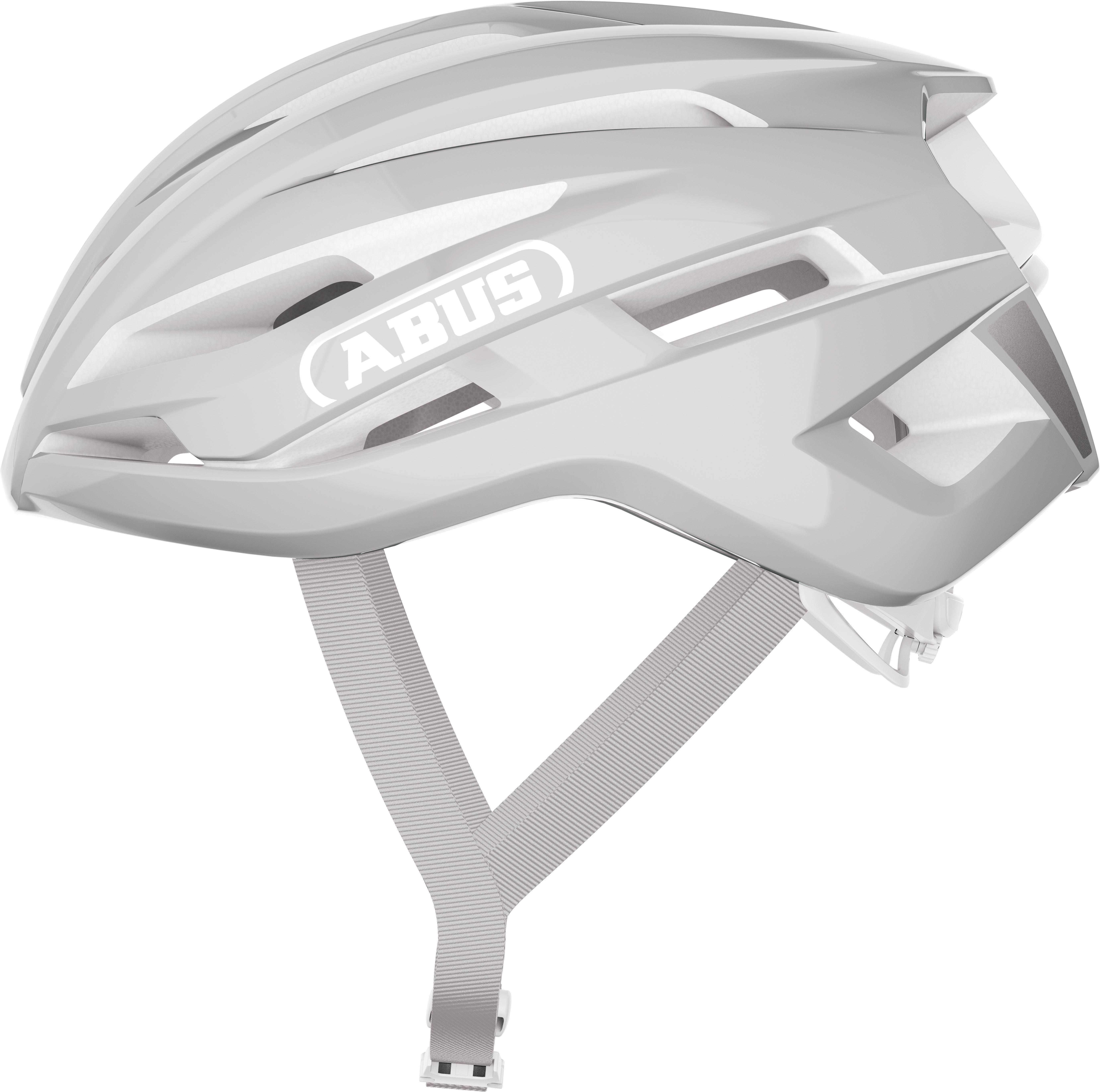 Halfords Abus ABUS Stormchaser ACE Road Helmet, Pure Grey, M | Extra 8% off for BC Members