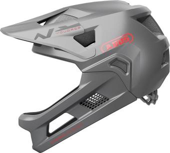 ABUS Youdrop FF Youth Full Face MTB Helmet, Ti Silver, S