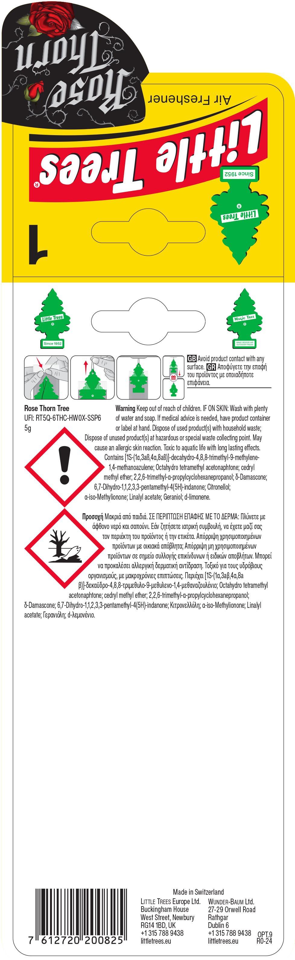 Little Tree Air Fresher Rose Thorn