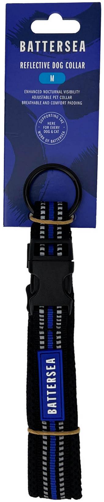 Battersea Reflective Dog Collar Blue M
