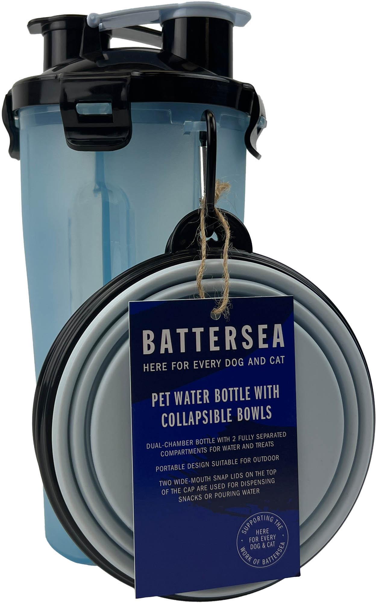 Pet Water Bottle With Collapsible Bowls