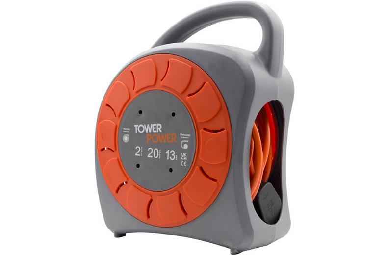 Tower 2 Socket 20 Metre 13 Amp IP54 Cable Reel Case Tower 2 Socket 20 Metre 13 Amp IP54 Cable Reel Case