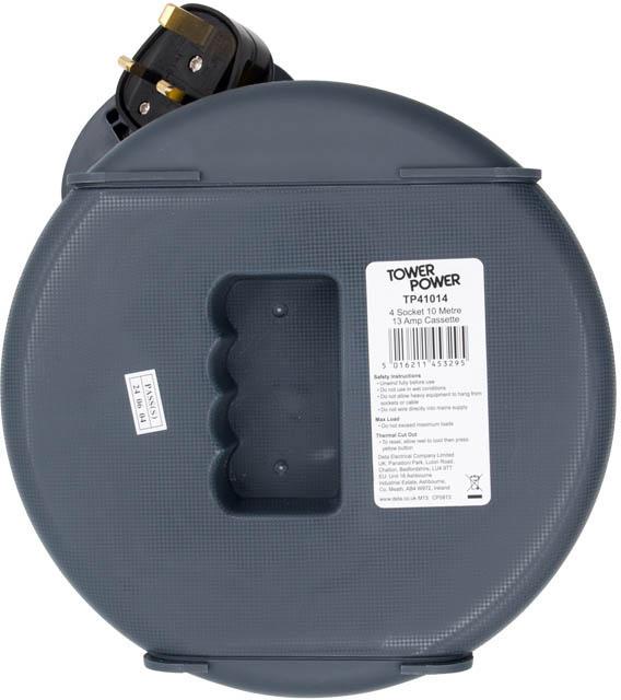 Tower 4 Socket 10 Metre 13 Amp Reel Pro Cassette