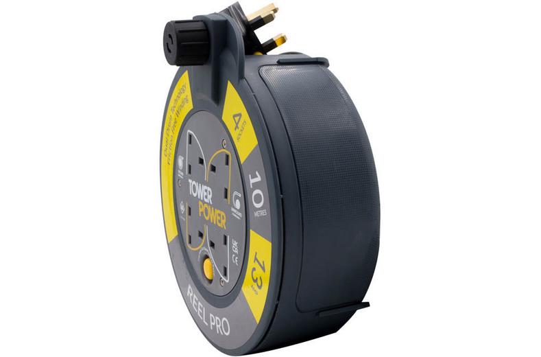 Tower 4 Socket 10 Metre 13 Amp Reel Pro Cassette Tower 4 Socket 10 Metre 13 Amp Reel Pro Cassette