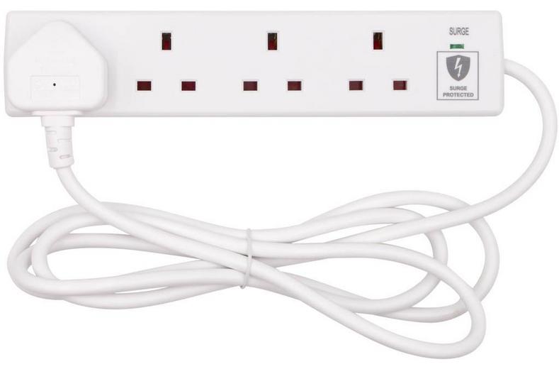 Tower 4 Socket 2 Metre 13 Amp Surge Extension Lead Tower 4 Socket 2 Metre 13 Amp Surge Extension Lead