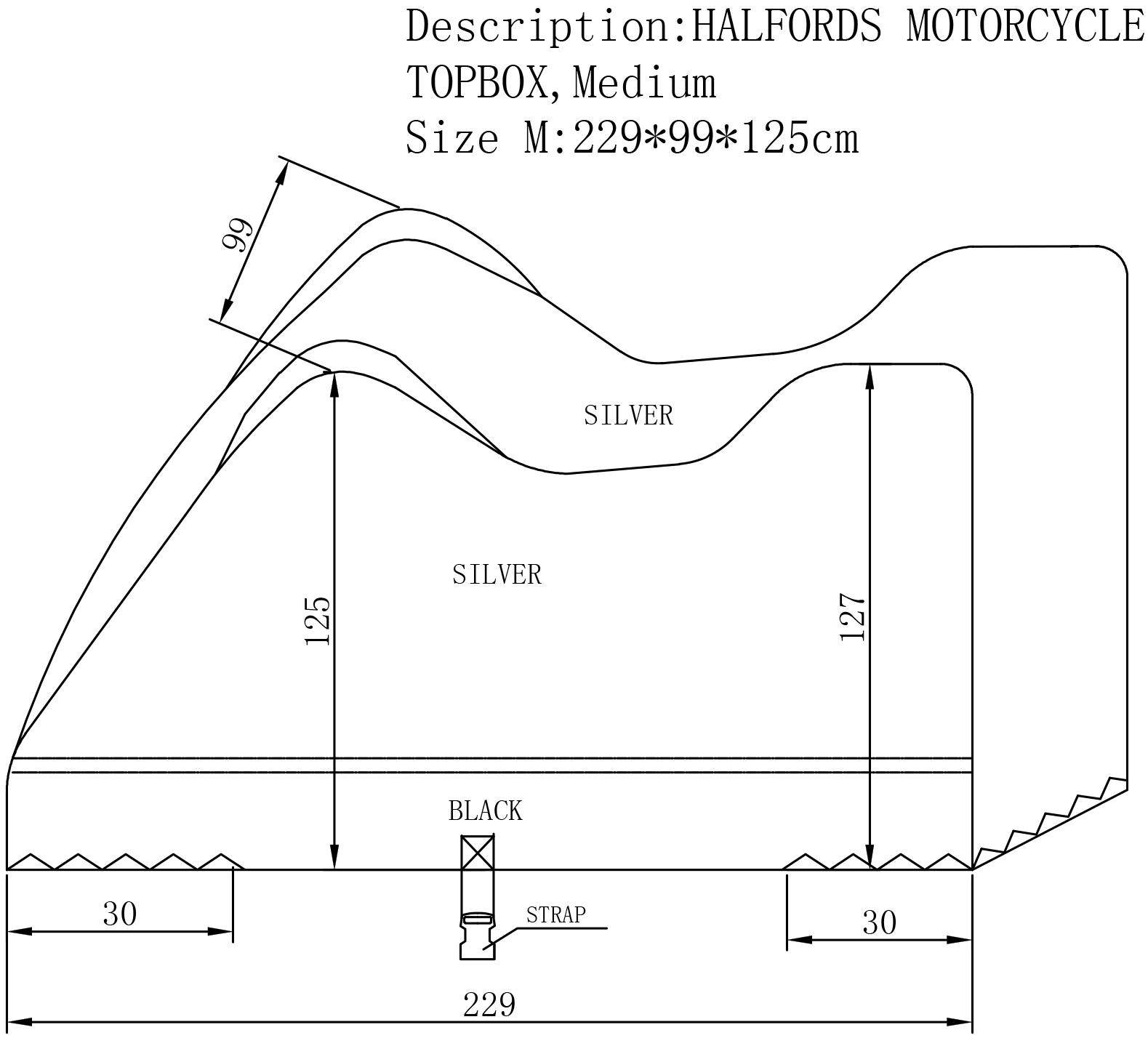 Halfords Topbox Motorcycle Cover