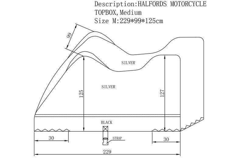Halfords Topbox Motorcycle Cover Halfords Topbox Motorcycle Cover