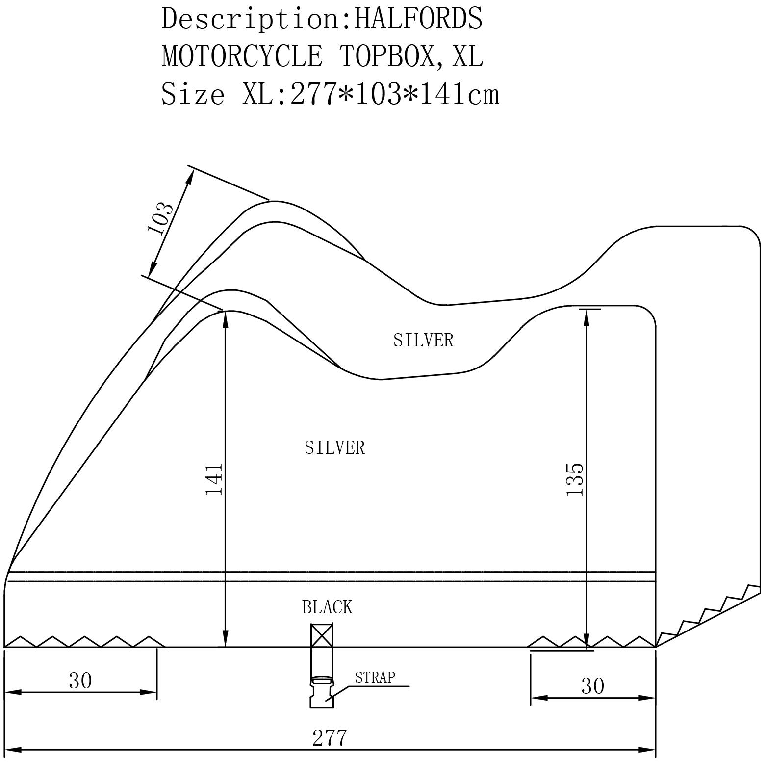 Halfords Topbox Motorcycle Cover