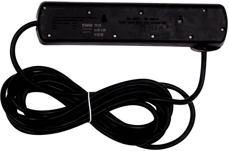 Tower 4 Socket 5 Metre 13 Amp SurgeSwitched Extension Lead Tower 4 Socket 5 Metre 13 Amp SurgeSwitched Extension Lead
