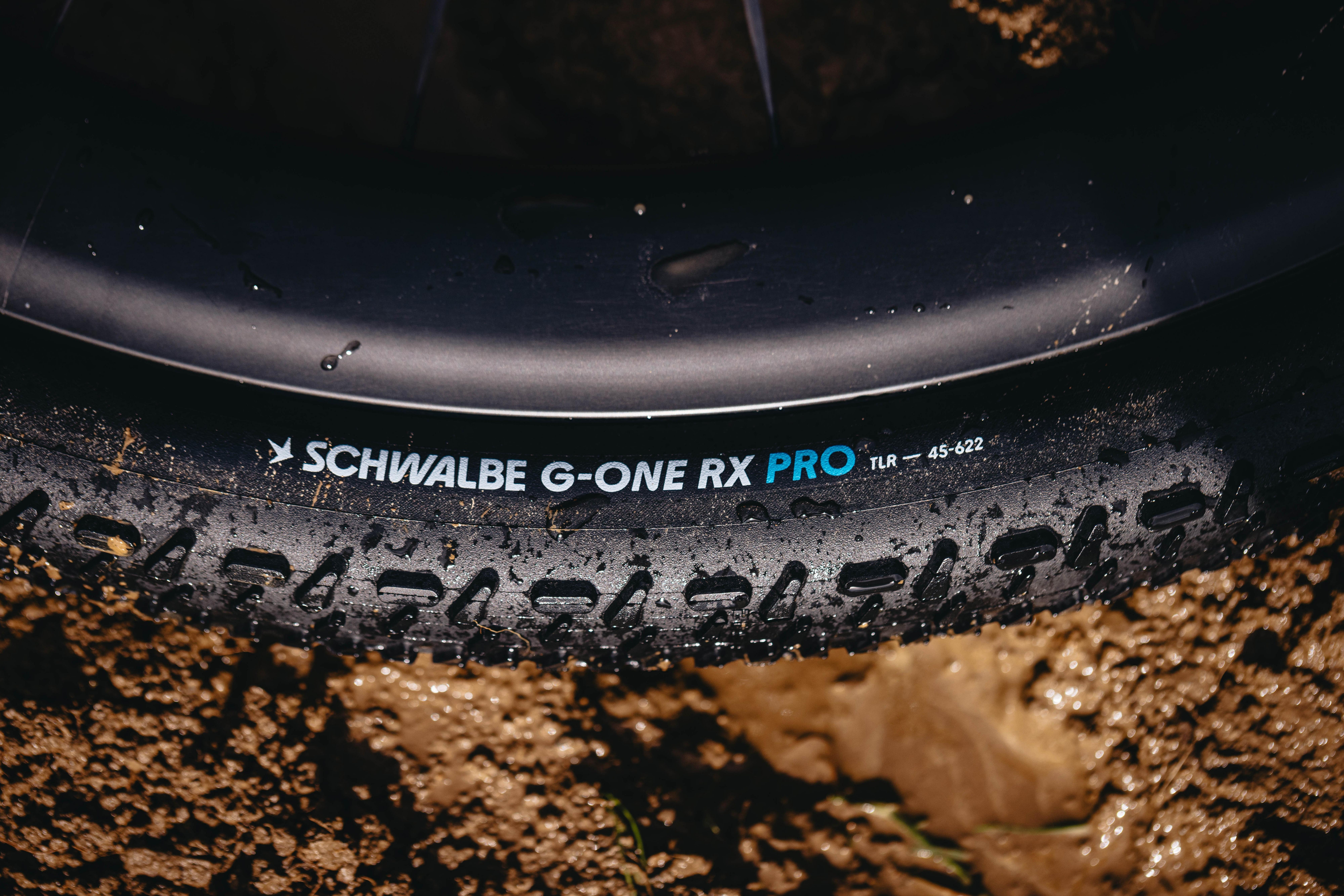 Schwalbe G-One RX Pro TLR Gravel Tyre, Transparent Sidewall 700x40c