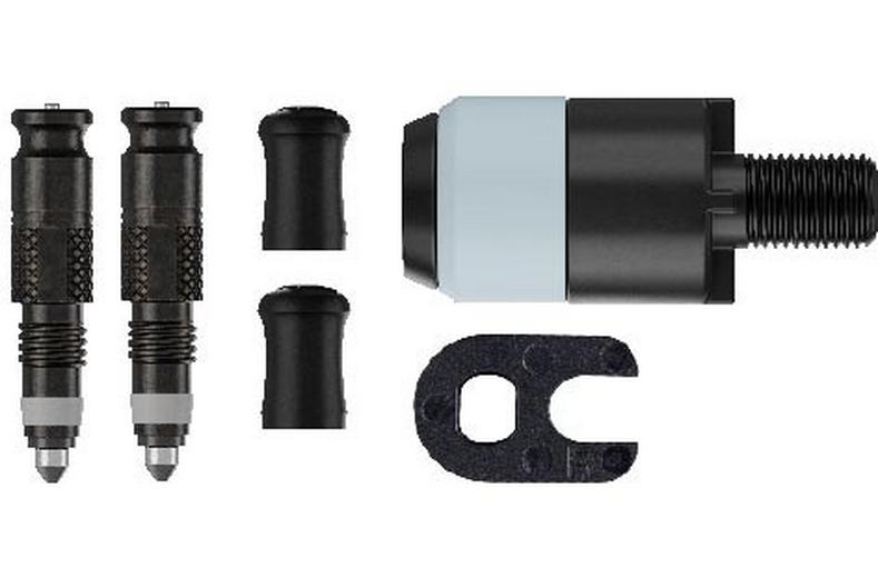 Schwalbe Clik Valves With Pump Head Adapter Schwalbe Clik Valves With Pump Head Adapter