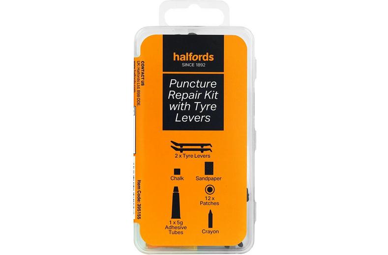 Halfords Puncture Repair Kit with Tyre Levers Halfords Puncture Repair Kit with Tyre Levers