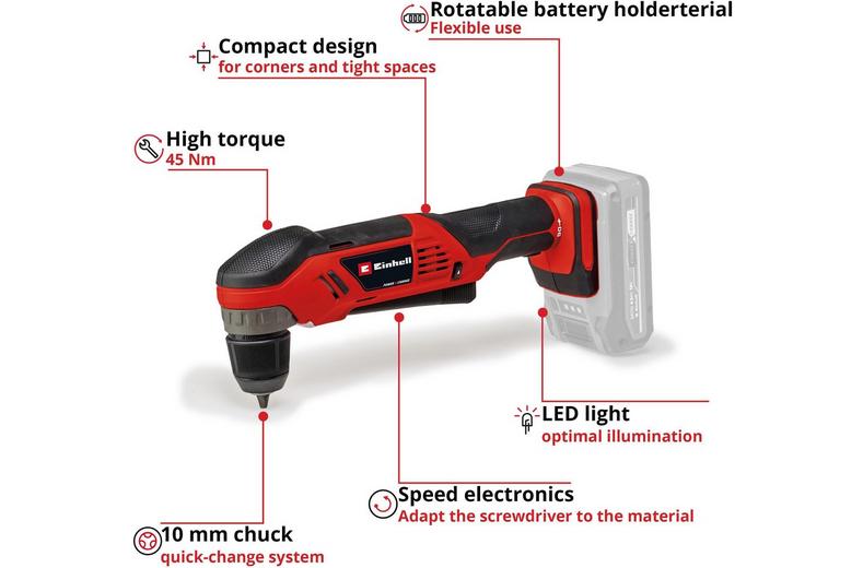 Einhell 18V Angle Head Drill Driver Einhell 18V Angle Head Drill Driver