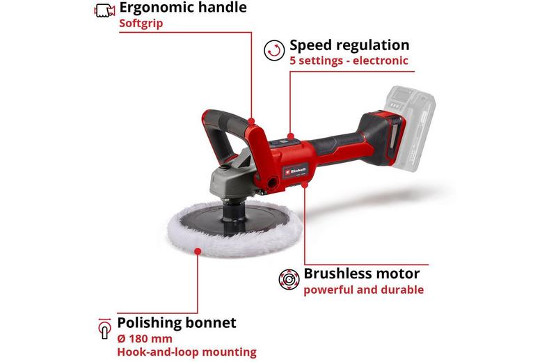 Einhell 18V 180mm Handheld Polisher Einhell 18V 180mm Handheld Polisher