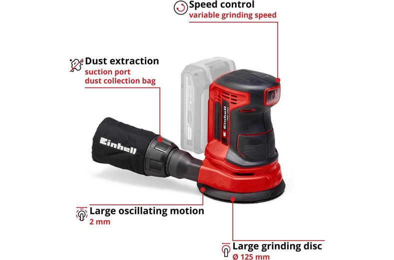Einhell 18V 125mm Rotating Sander Einhell 18V 125mm Rotating Sander