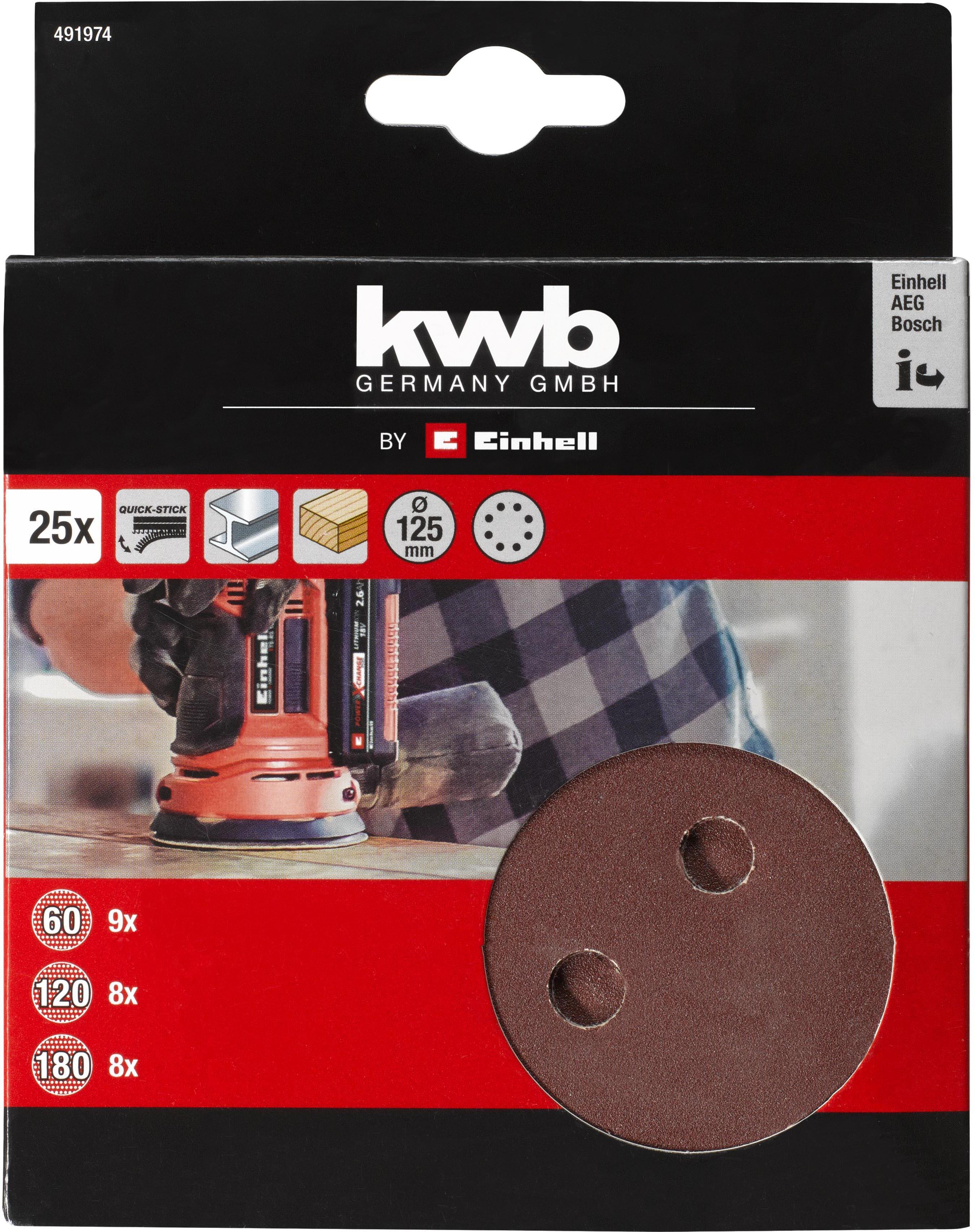 Einhell 25pc 125mm Sanding Sheet Set