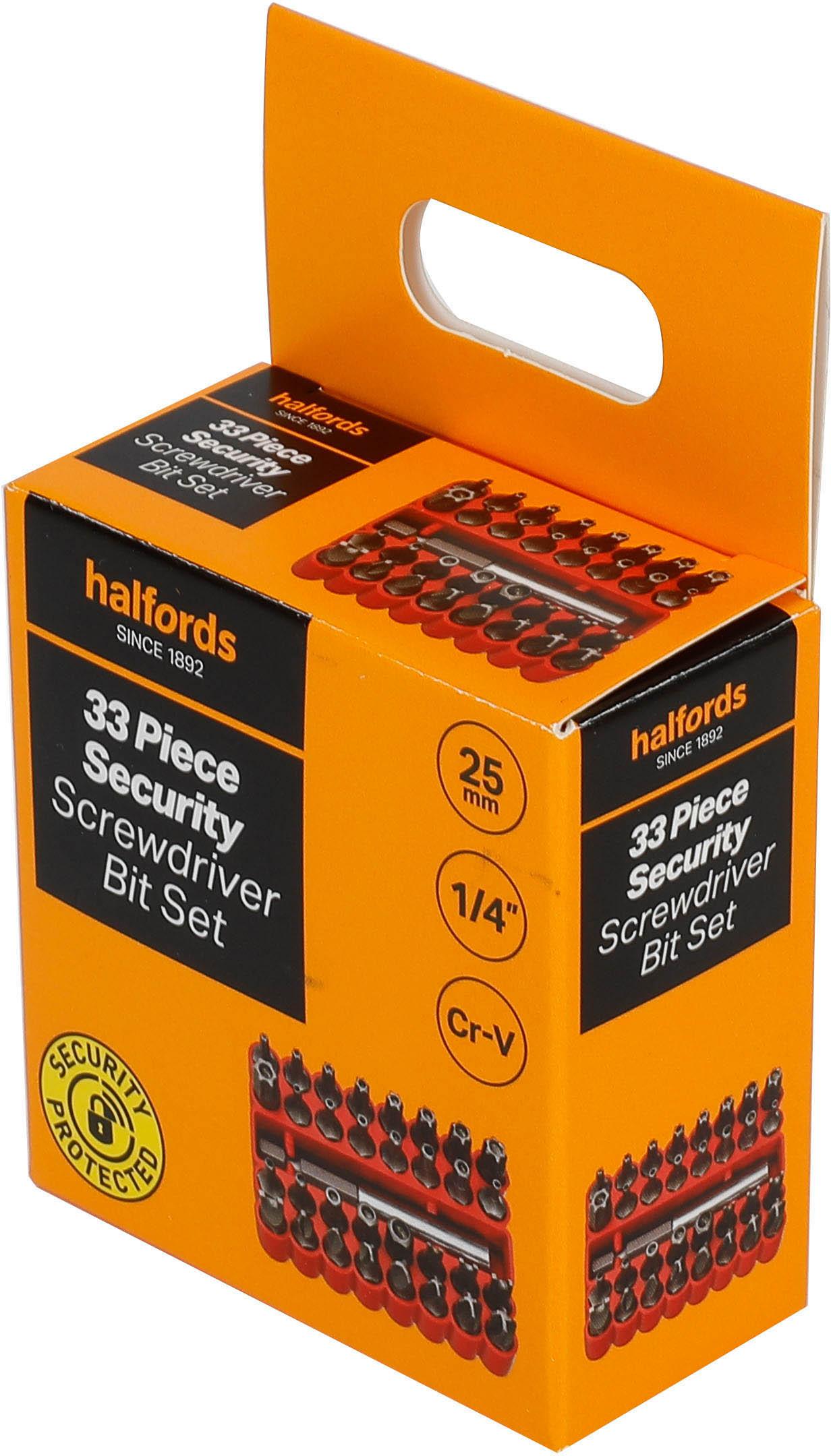 Halfords 33 Pc security sdriver bit set