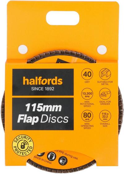 Halfords 115mm flap discs