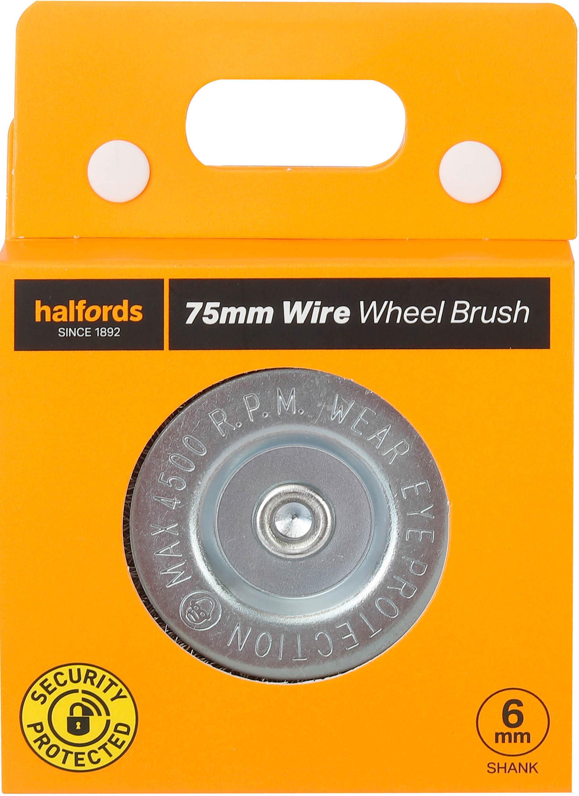 Halfords 75mm wire wheel brush