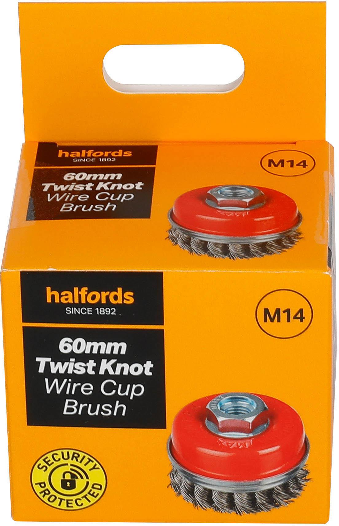 Halfords 60mm twist knot wire cup brush