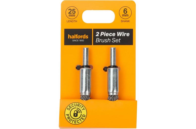 Halfords 2 piece wire brush set Halfords 2 piece wire brush set