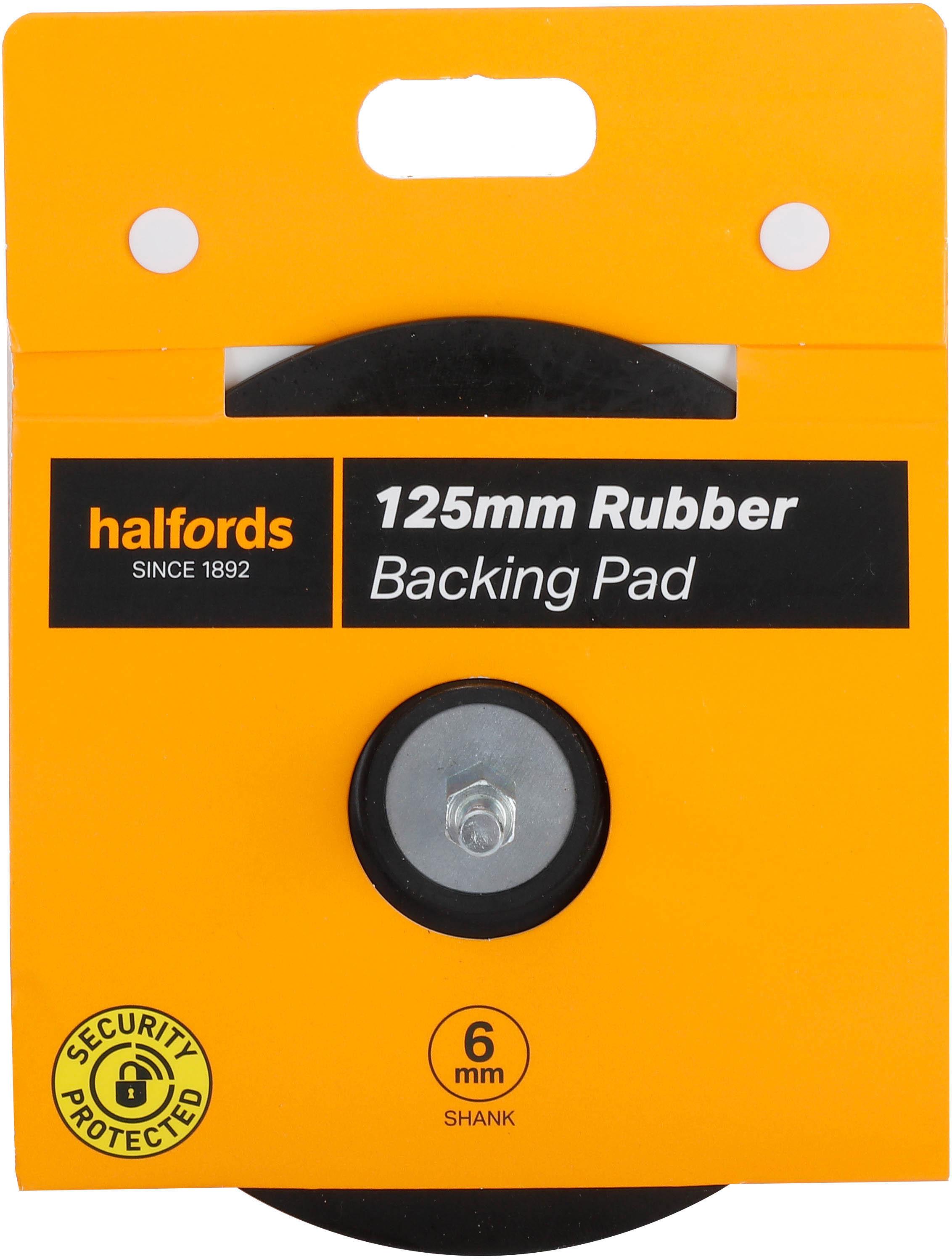 Halfords 125mm rubber backing pad