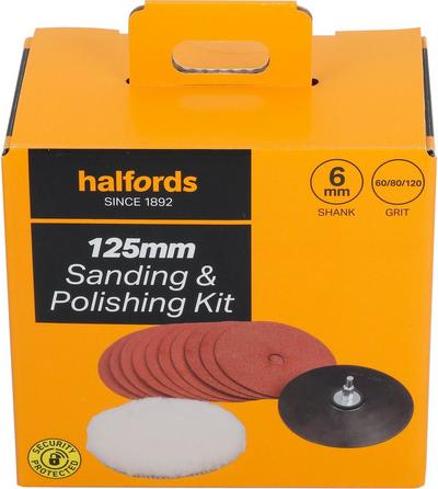 Halfords 125mm sanding and polishing kit Halfords 125mm sanding and polishing kit
