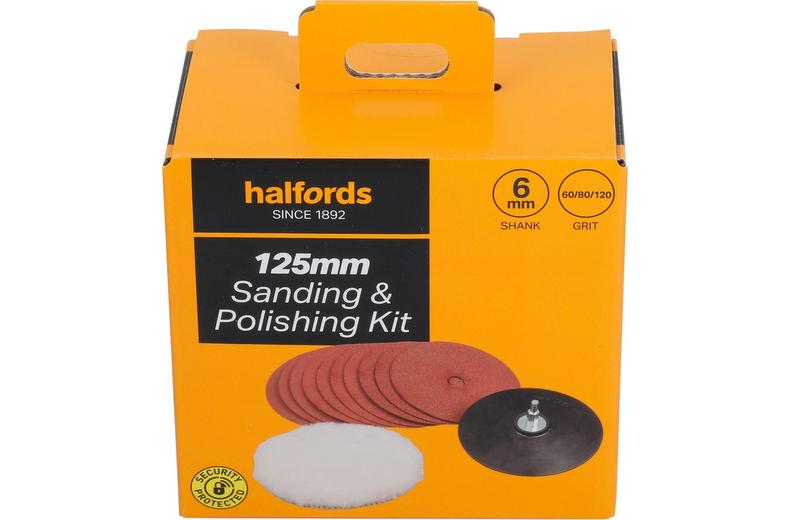 Halfords 125mm sanding and polishing kit Halfords 125mm sanding and polishing kit