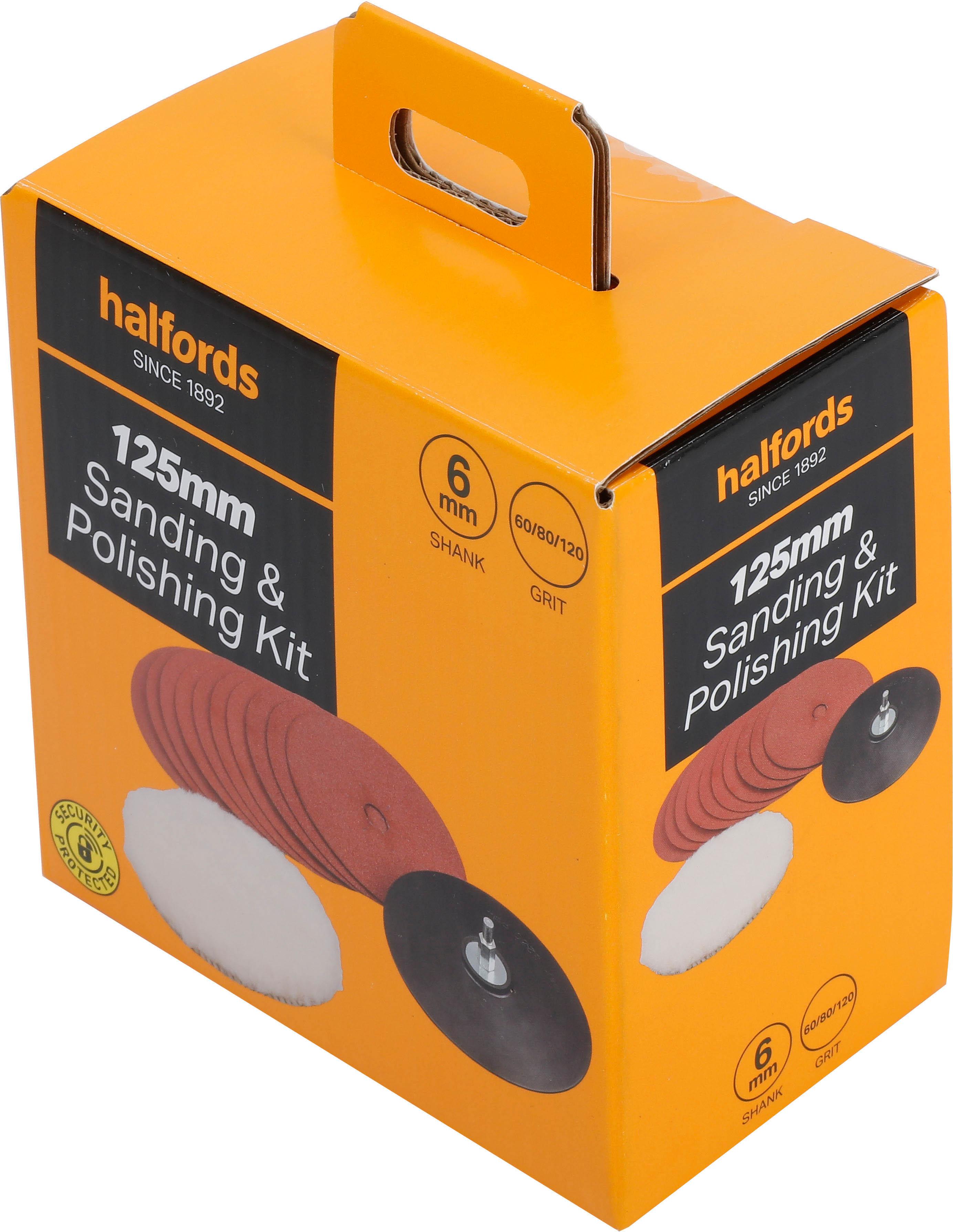Halfords 125mm sanding and polishing kit