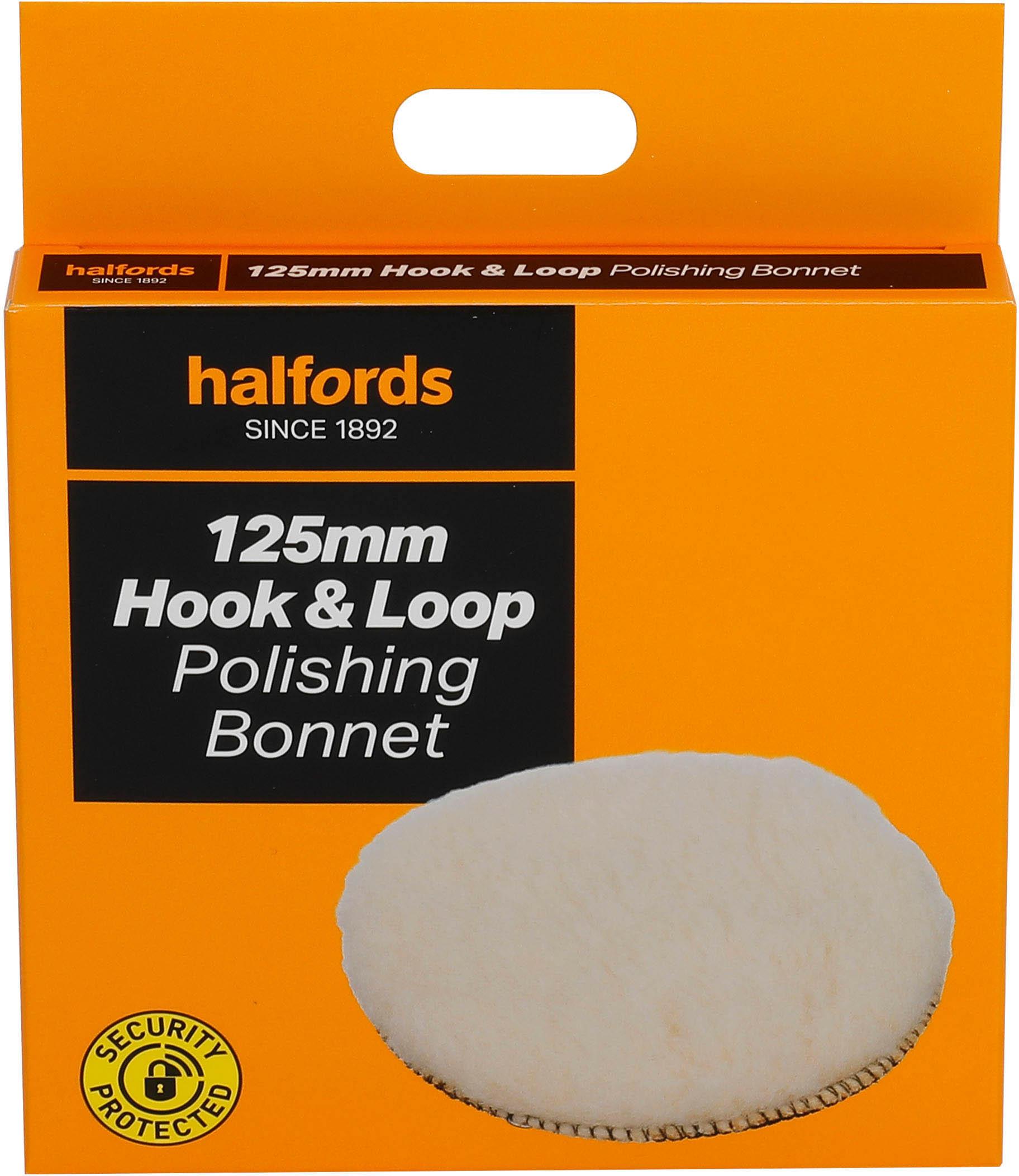 Halfords 125mm hook&loop polish bonnet