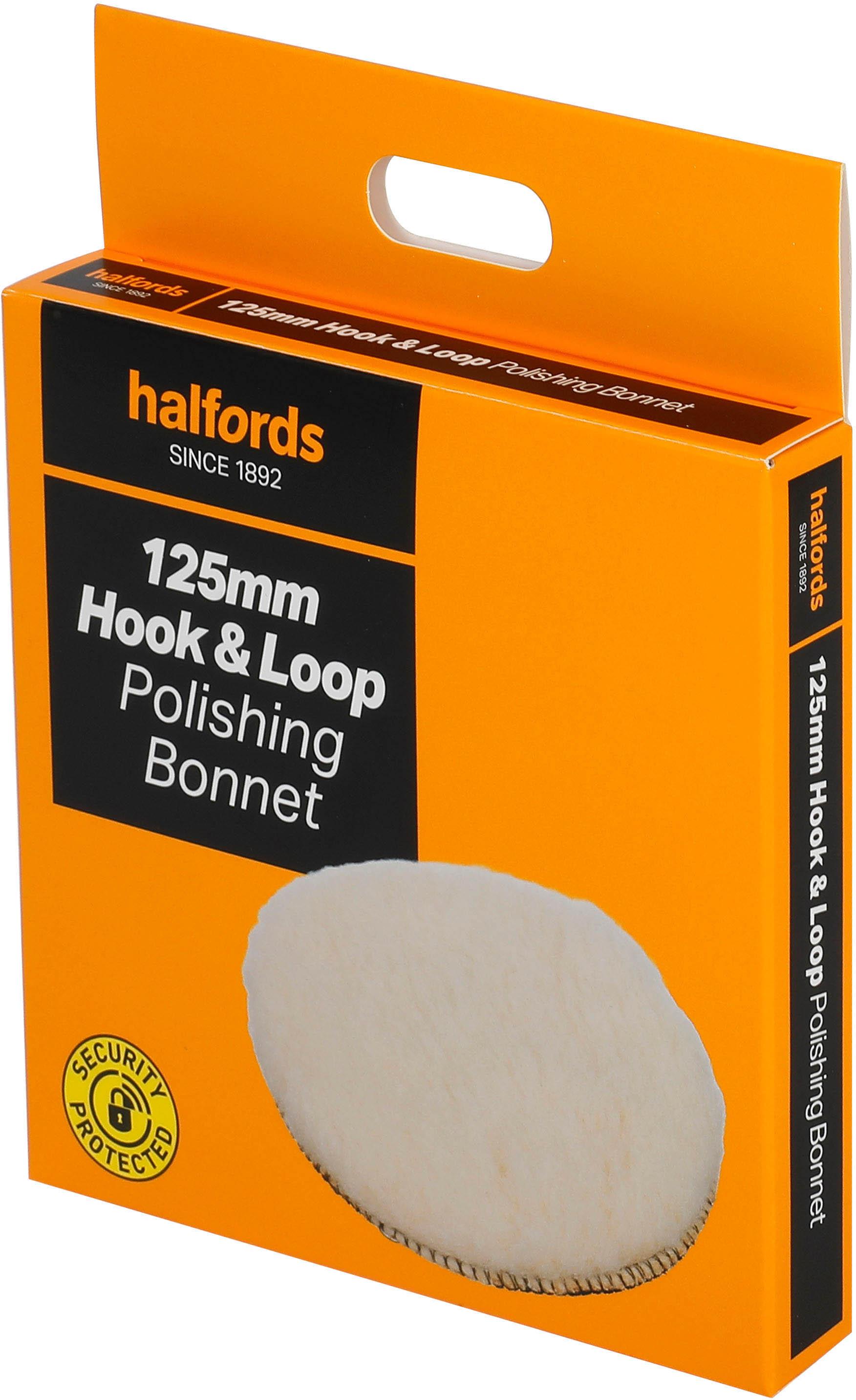 Halfords 125mm hook&loop polish bonnet