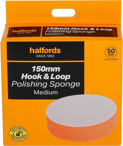 Halfords 150mm hook&loop polishing sponge medium Halfords 150mm hook&loop polishing sponge medium
