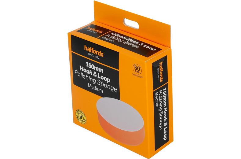 Halfords 150mm hook&loop polishing sponge medium Halfords 150mm hook&loop polishing sponge medium