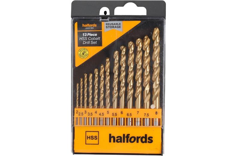 Halfords 13pc HSS cobalt drill bit set Halfords 13pc HSS cobalt drill bit set