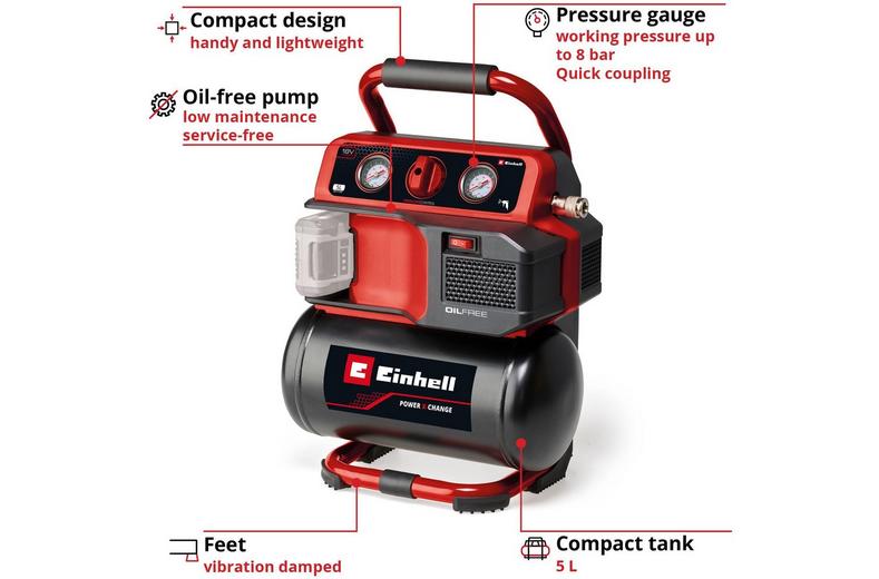 Einhell 18V 5Litre Oil Free Compressor Einhell 18V 5Litre Oil Free Compressor