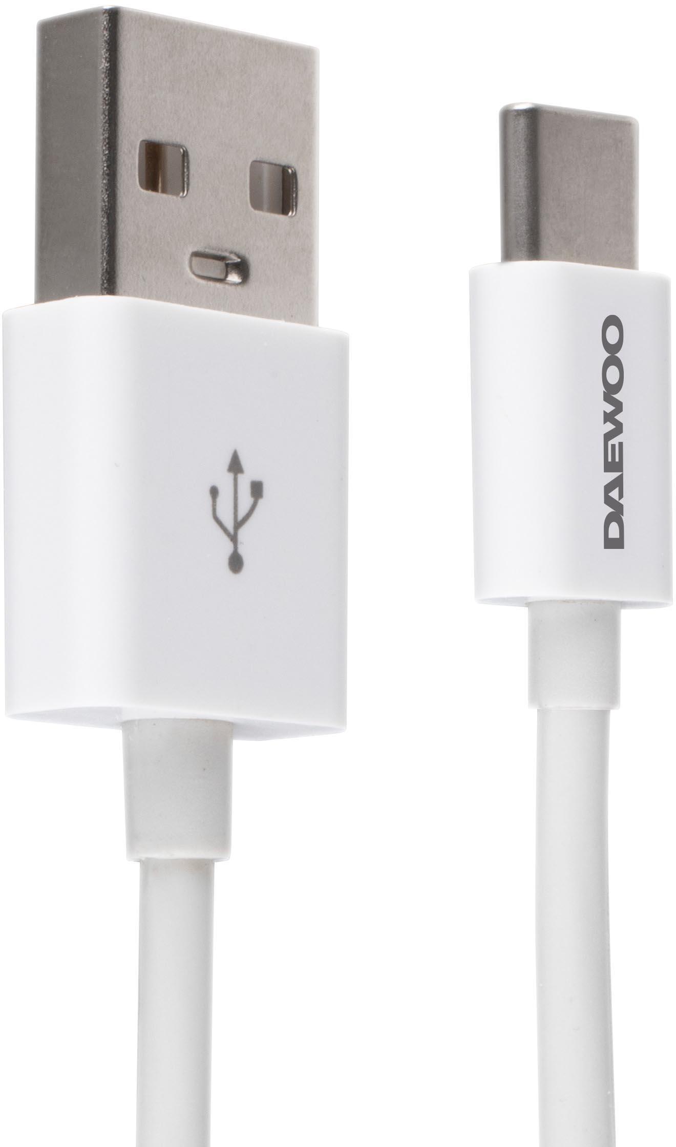 DAEWOO 1 METRE USB-A TO USB-C CABLE 2.1A FAST CHARGE