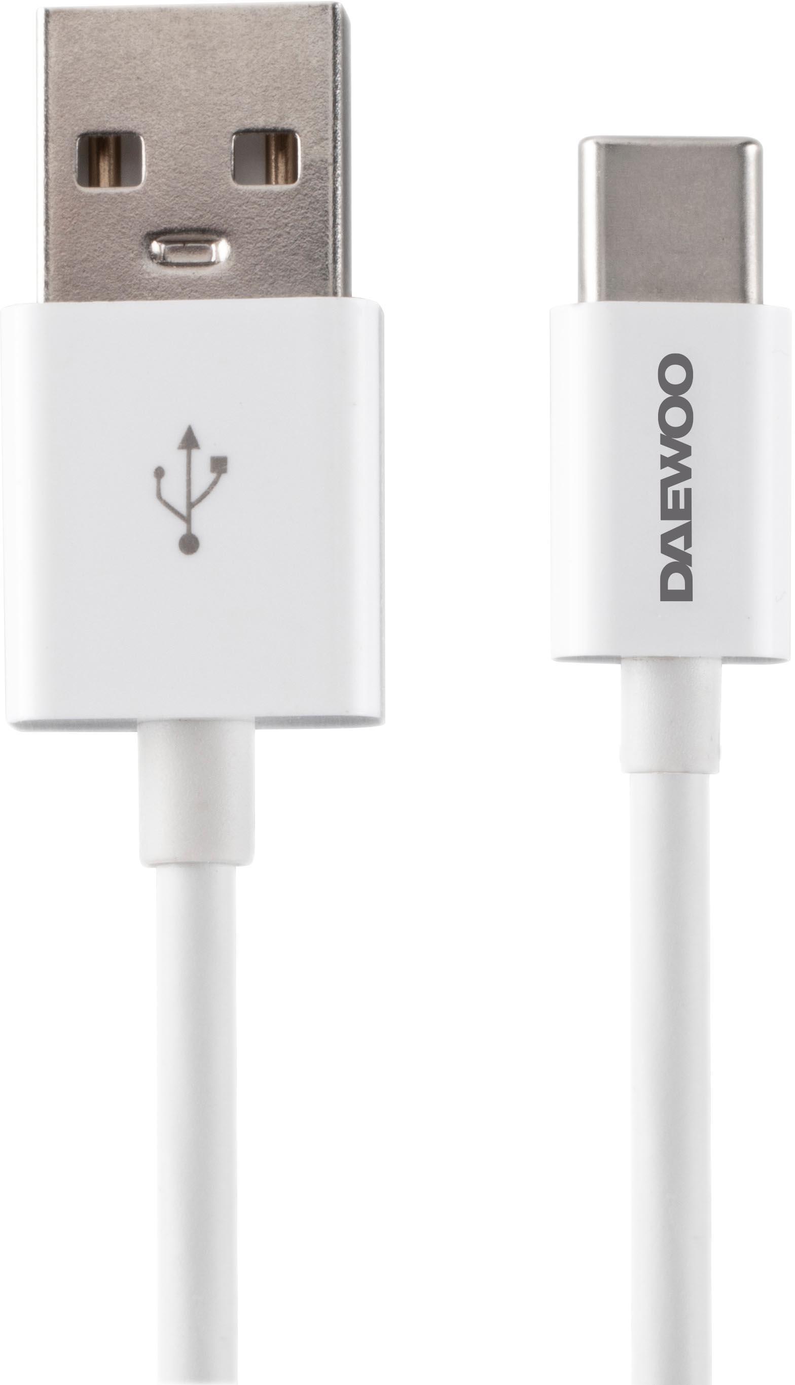 DAEWOO 1 METRE USB-A TO USB-C CABLE 2.1A FAST CHARGE
