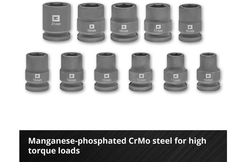 Einhell 12pc 1/2" Impact Socket Set Einhell 12pc 1/2" Impact Socket Set