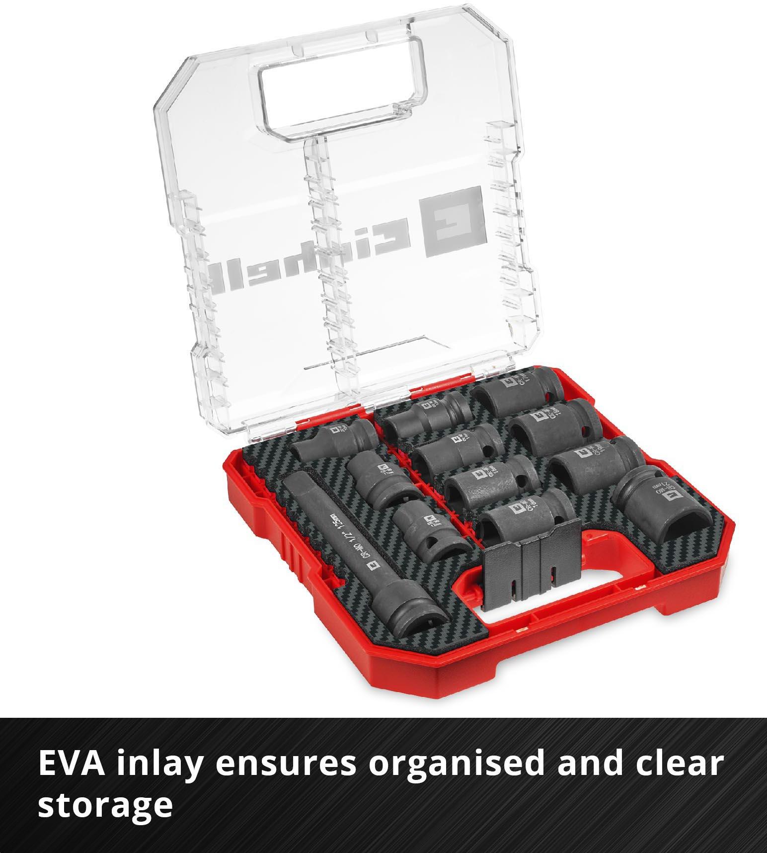Einhell 12pc 1/2" Impact Socket Set