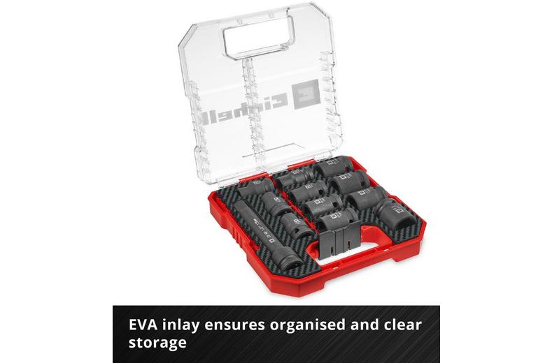 Einhell 12pc 1/2" Impact Socket Set Einhell 12pc 1/2" Impact Socket Set