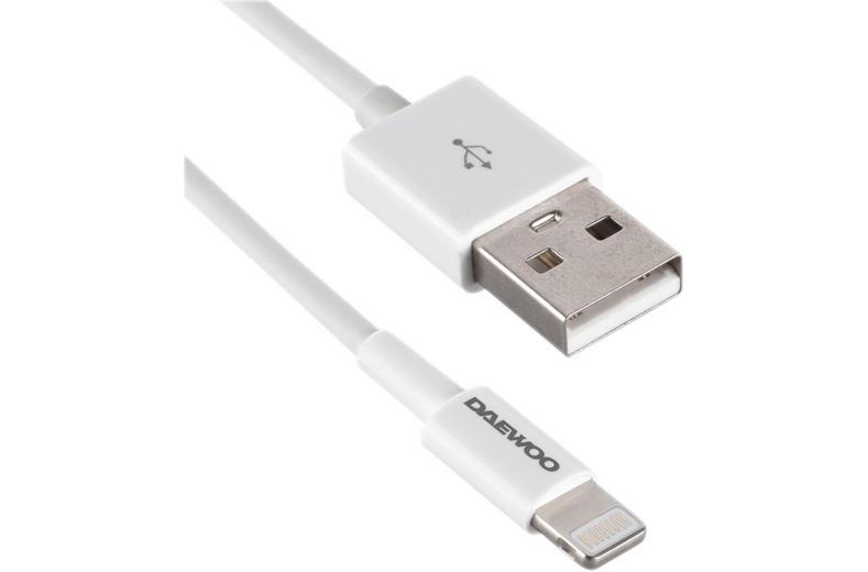 DAEWOO 1 METRE USB-A TO 8 PIN LIGHTNING CABLE 2.1A FAST CHARGE DAEWOO 1 METRE USB-A TO 8 PIN LIGHTNING CABLE 2.1A FAST CHARGE